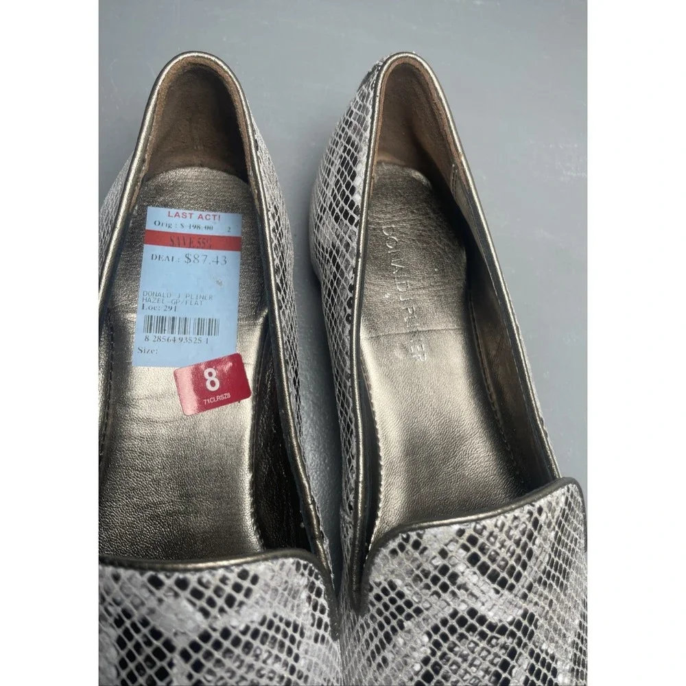 Donald‎ J Pliner Snake Print Hazel Mystic Embellished Loafers 8 M Shoes